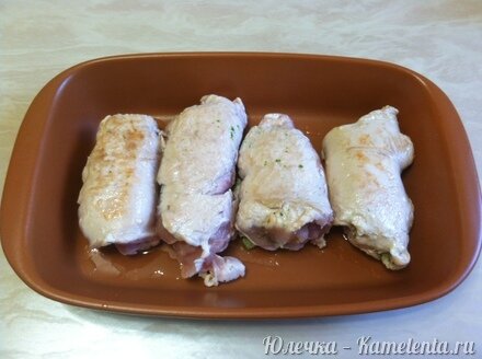 Приготовление рецепта Куриные рулетики с брокколи шаг 10