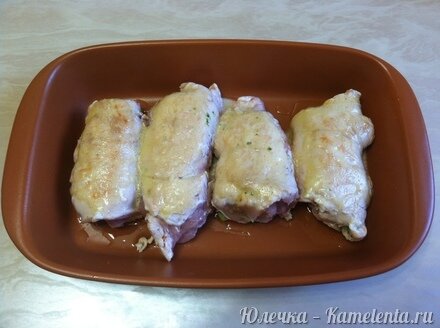 Приготовление рецепта Куриные рулетики с брокколи шаг 12