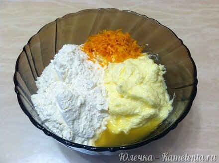 Приготовление рецепта Апельсиновое печенье &quot;Ёлочки&quot; шаг 4