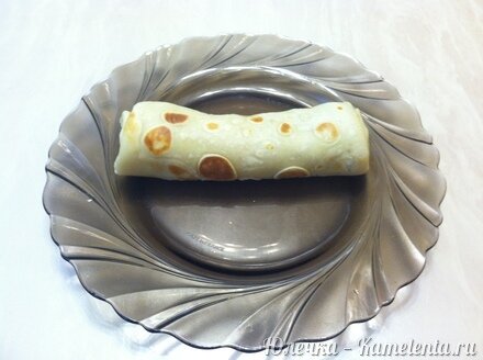 Приготовление рецепта Блинный пирог с яблоками и бананами шаг 16