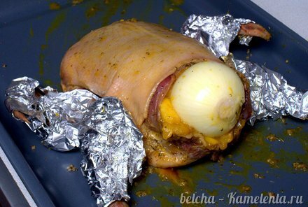 Приготовление рецепта Утка, запечённая с яблоками шаг 8