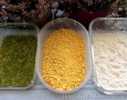 Приготовление рецепта Куриное филе в кукурузной панировке с дип-соусом карри шаг 6