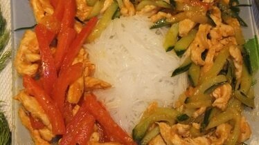 Рецепт Жареные огурцы или "Парад овощей"