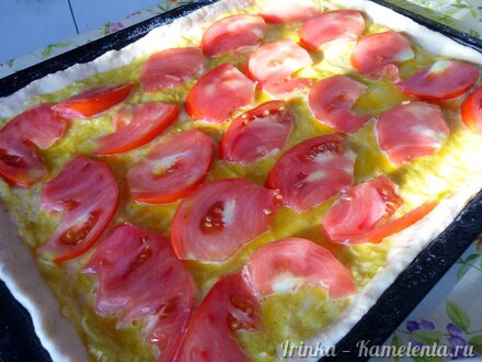 Приготовление рецепта Овощная пицца с рукколой шаг 10