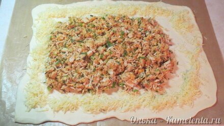 Приготовление рецепта Открытый пирог с курицей шаг 10