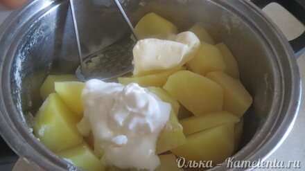 Приготовление рецепта Рыба с овощами в картофельной тарелке шаг 7