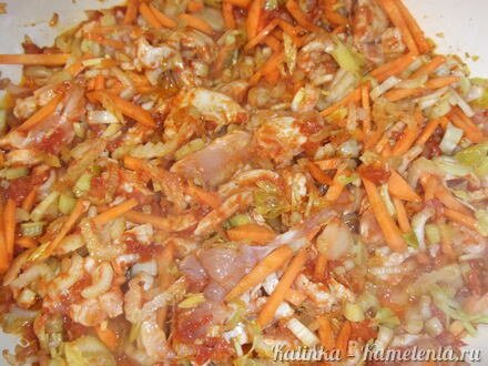 Приготовление рецепта Фунчоза с куриным филе и овощами шаг 12