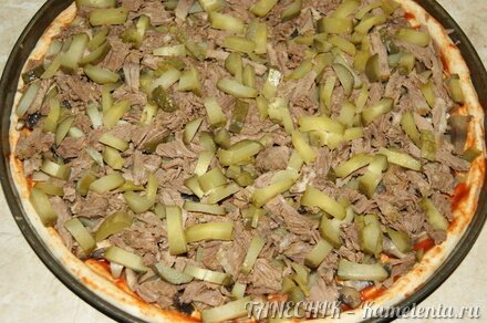 Приготовление рецепта Сытная пицца по-домашнему шаг 13
