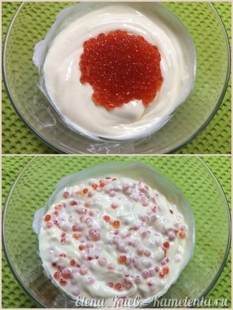 Приготовление рецепта Блинчики с икрой и сливочным сыром шаг 9