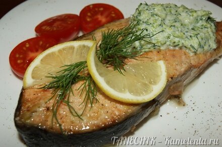 Приготовление рецепта Лосось с соусом из брокколи шаг 8