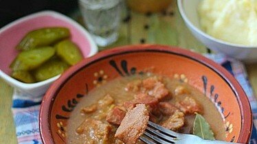 Рецепт Свинина в луковом соусе (или мясо-по еврейски)
