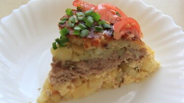 Рецепт Картофельная запеканка с фаршем в мультиварке
