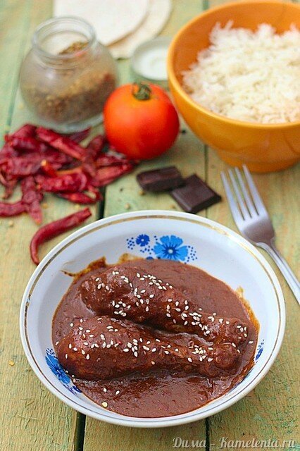 Рецепт курицы в соусе &amp;#34;моле&amp;#34;