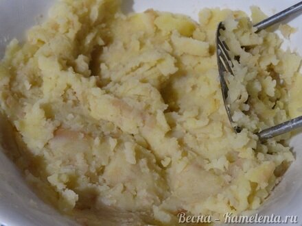 Приготовление рецепта Ленивые вареники из картошки со шкварками шаг 9