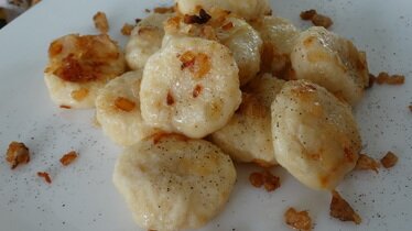 Рецепт Ленивые вареники из картошки со шкварками