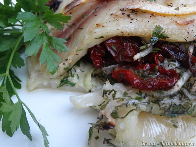 Рецепт рыбы с вялеными томатами