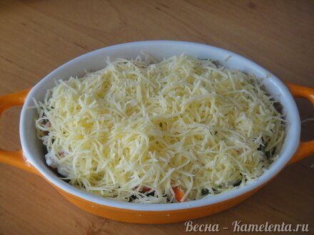 Приготовление рецепта Рыба под овощами с соусом тартар шаг 14