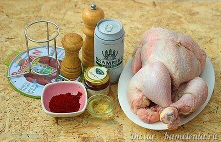 Приготовление рецепта Beer Can Chicken (Курица на пивной банке по-американски) шаг 1