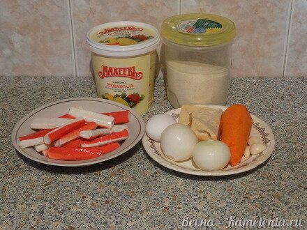 Приготовление рецепта Биточки из крабовых палочек шаг 1