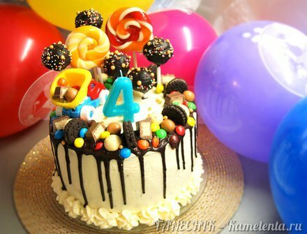 Приготовление рецепта Торт именинный &quot;А-ля сникерс&quot; шаг 20