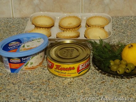 Приготовление рецепта Паштет из творожного сыра и печени трески шаг 1