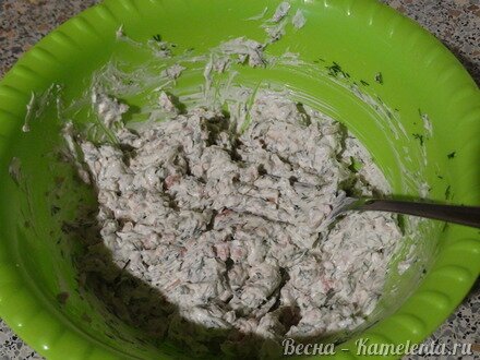 Приготовление рецепта Паштет из творожного сыра и печени трески шаг 4
