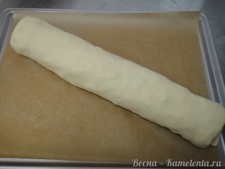 Приготовление рецепта Штрудель грушевый с творогом из слоёного теста шаг 12