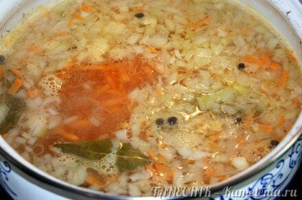 Приготовление рецепта Суп с пшеном и зеленой фасолью шаг 4