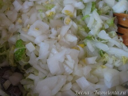 Приготовление рецепта Оладьи из пекинской капусты с огуречным соусом шаг 5