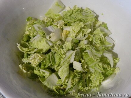 Приготовление рецепта Тёплый салат с болгарским перцем и сыром сулугуни шаг 2