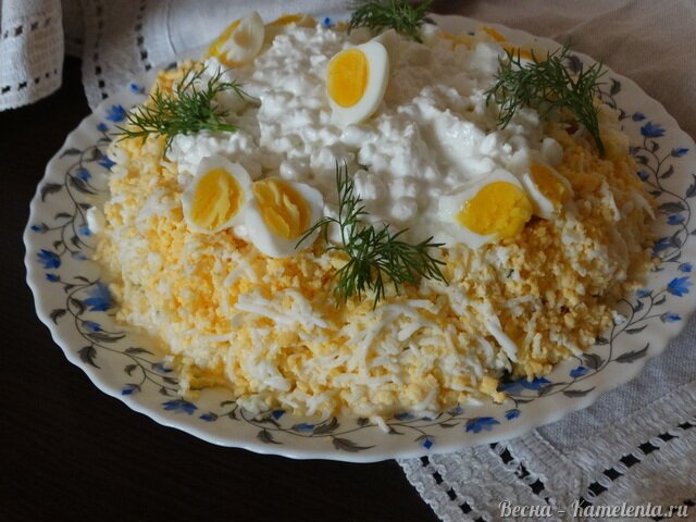 Рецепт салата с тунцом и творожным зерном