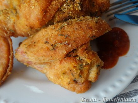 Приготовление рецепта Крылья куриные в хрустящей панировке шаг 8