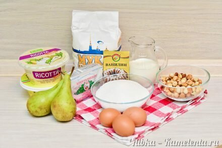 Приготовление рецепта Пирог с грушами и рикоттой шаг 1