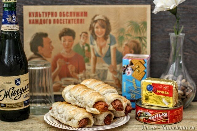 Рецепт сосисок в тесте