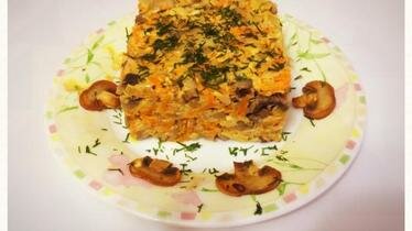 Рецепт Рыбный салат с грибами