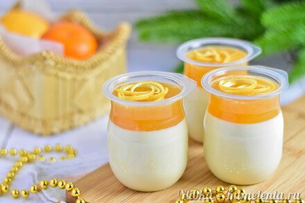 Приготовление рецепта Панна котта с мандариновым желе шаг 8