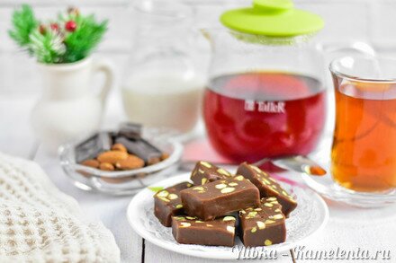 Приготовление рецепта Шоколадная помадка к чаю шаг 7