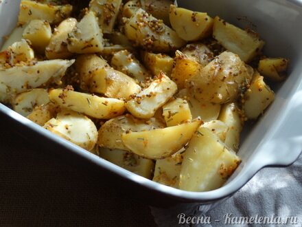 Приготовление рецепта Картофель с розмарином и с французской горчицей шаг 6