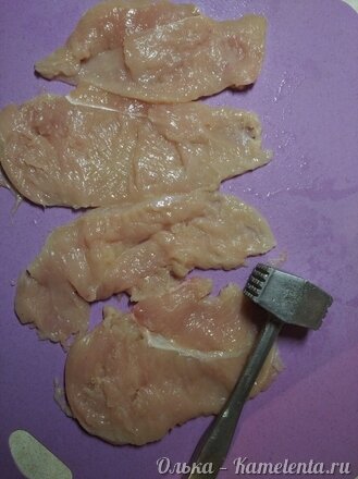 Приготовление рецепта Куриные рулетики с кабачком и сыром шаг 3