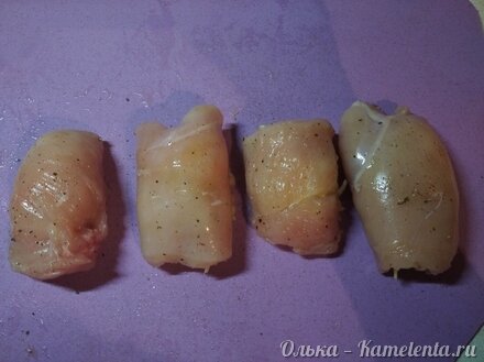 Приготовление рецепта Куриные рулетики с кабачком и сыром шаг 7