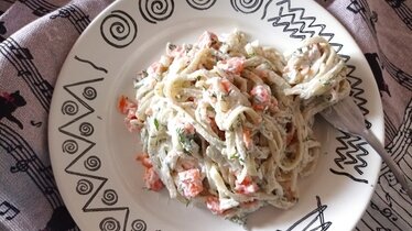 Рецепт Паста с красной рыбой и сливочным сыром