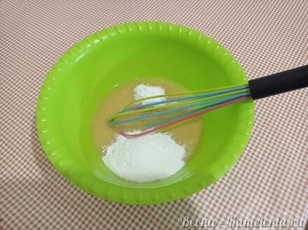 Приготовление рецепта Панкейки из яблочного пюре шаг 3