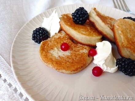 Приготовление рецепта Панкейки из яблочного пюре шаг 5