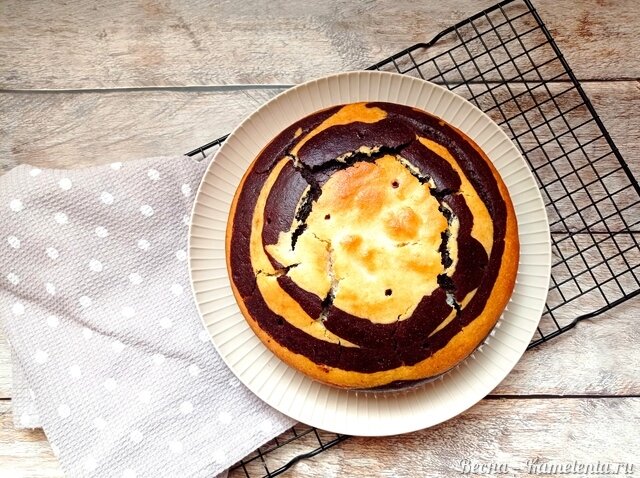 Рецепт пирога зебра на манке