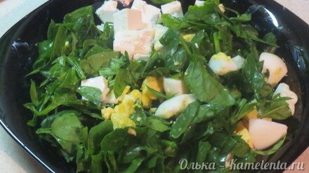 Приготовление рецепта Салат со свежим шпинатом шаг 4
