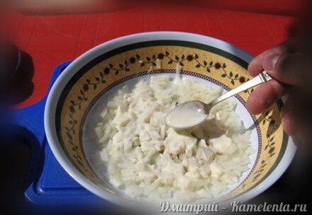 Приготовление рецепта Яблочно-луковый салат шаг 2