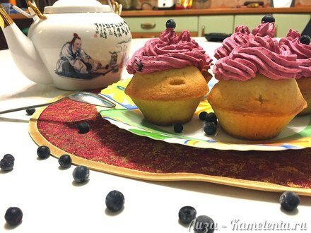 Приготовление рецепта Черничные капкейки шаг 17