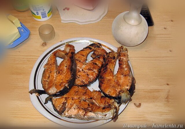 Рецепт стейка из семги на углях