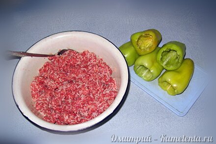 Приготовление рецепта Фаршированные перцы Советские шаг 5