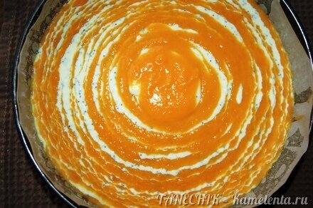 Приготовление рецепта Мраморная запеканка с тыквой шаг 5